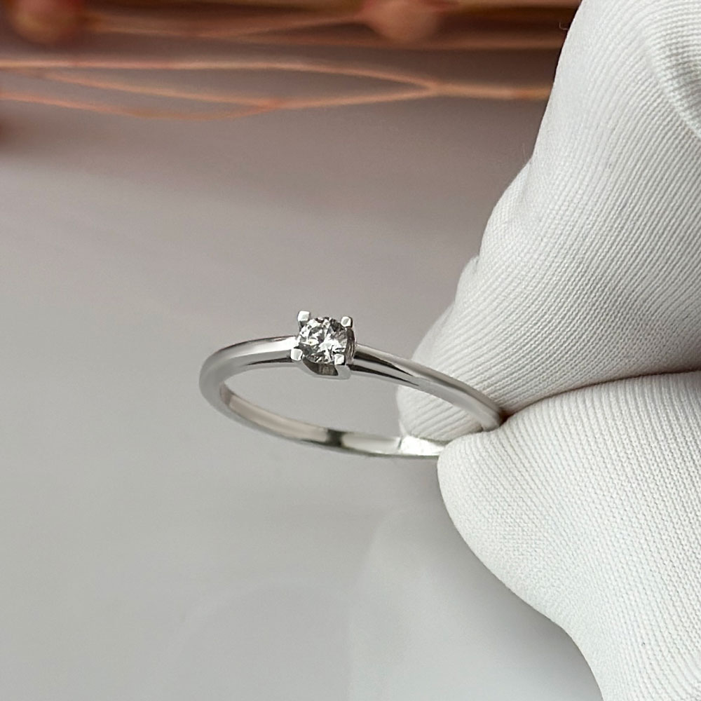 Бяло злато годежен пръстен BENI