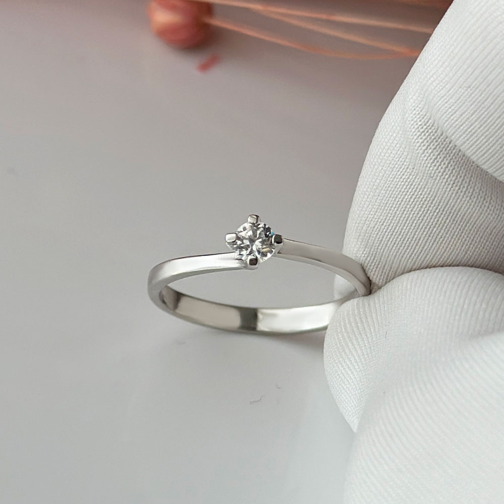 Бяло злато годежен пръстен DIDI