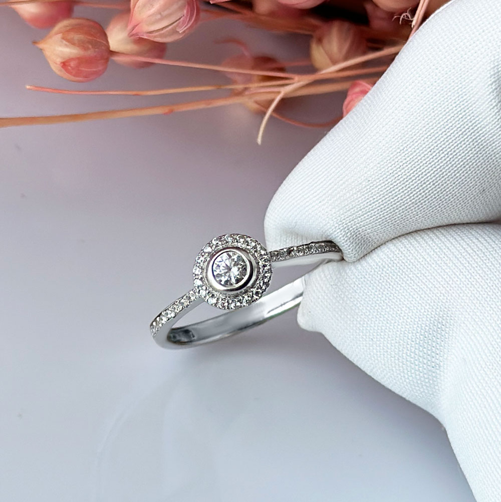 Годежен пръстен бяло злато FANI