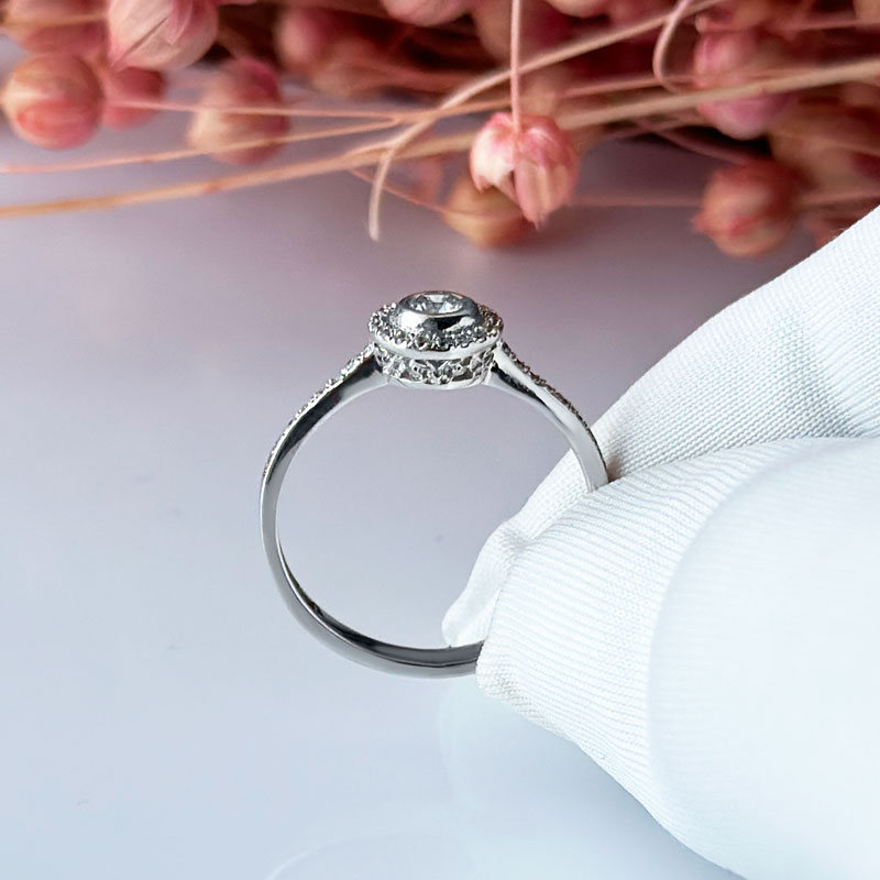 Годежен пръстен бяло злато FANI