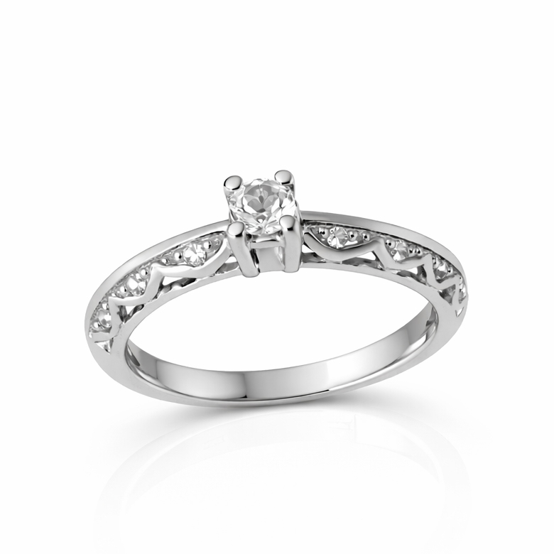 Годежен пръстен бяло злато RAYA