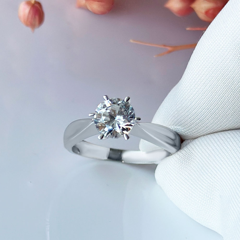 Годежен пръстен бяло злато GABRIELL