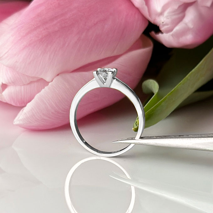 Годежен пръстен бяло злато GRACIA