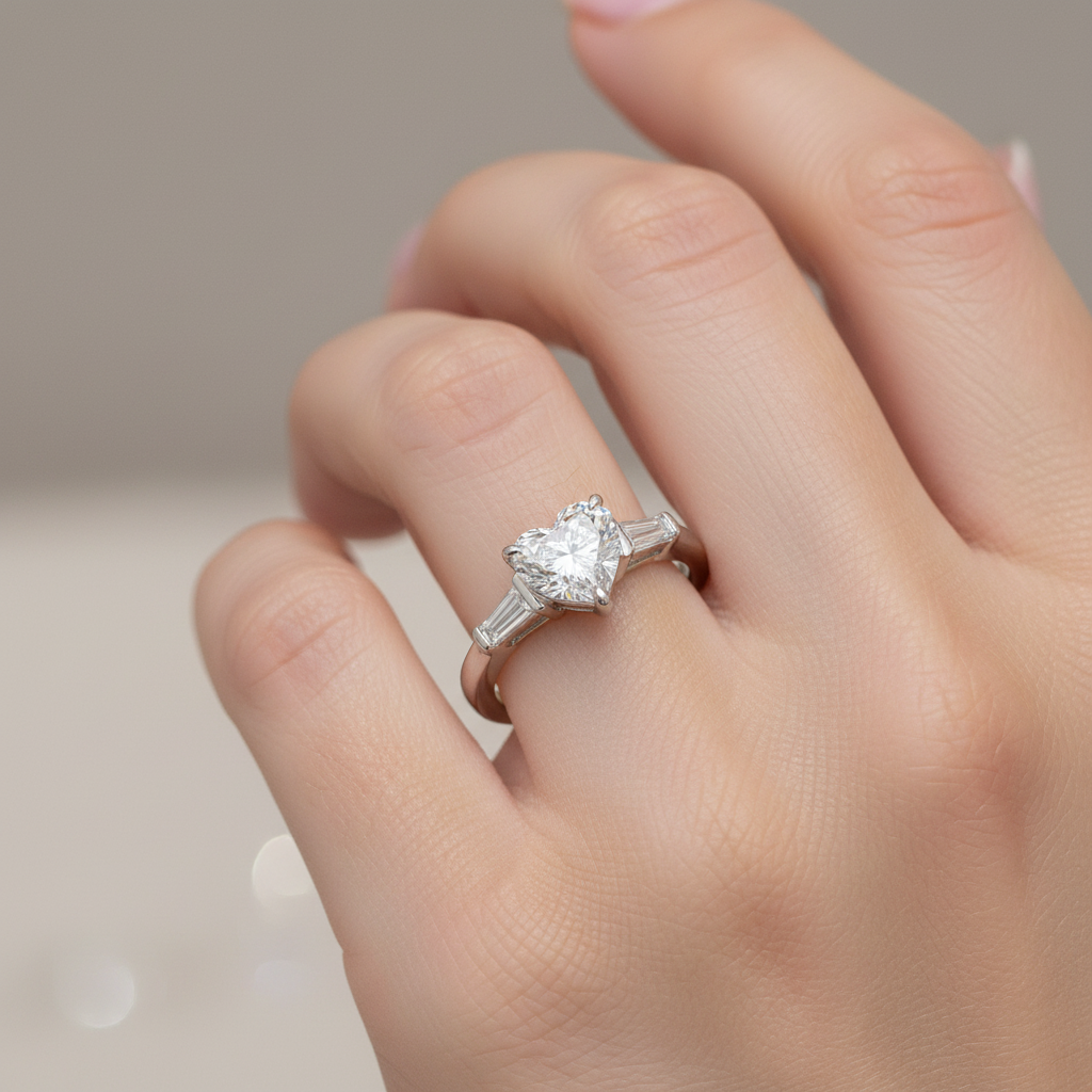 Диамантен пръстен бяло злато GABI