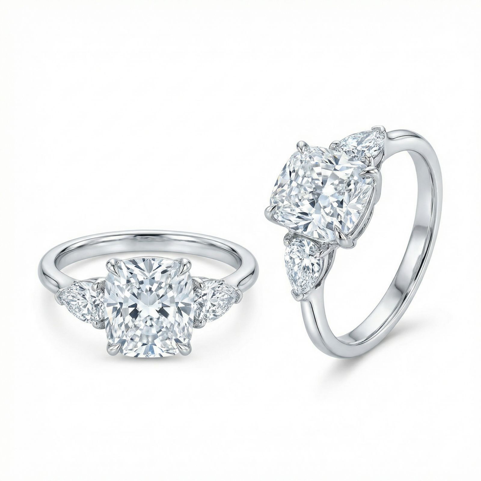 Диамантен пръстен бяло злато KIARA 