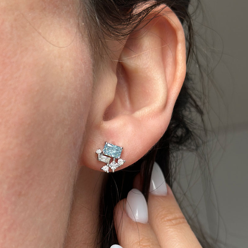 Обеци бяло злато KARINA