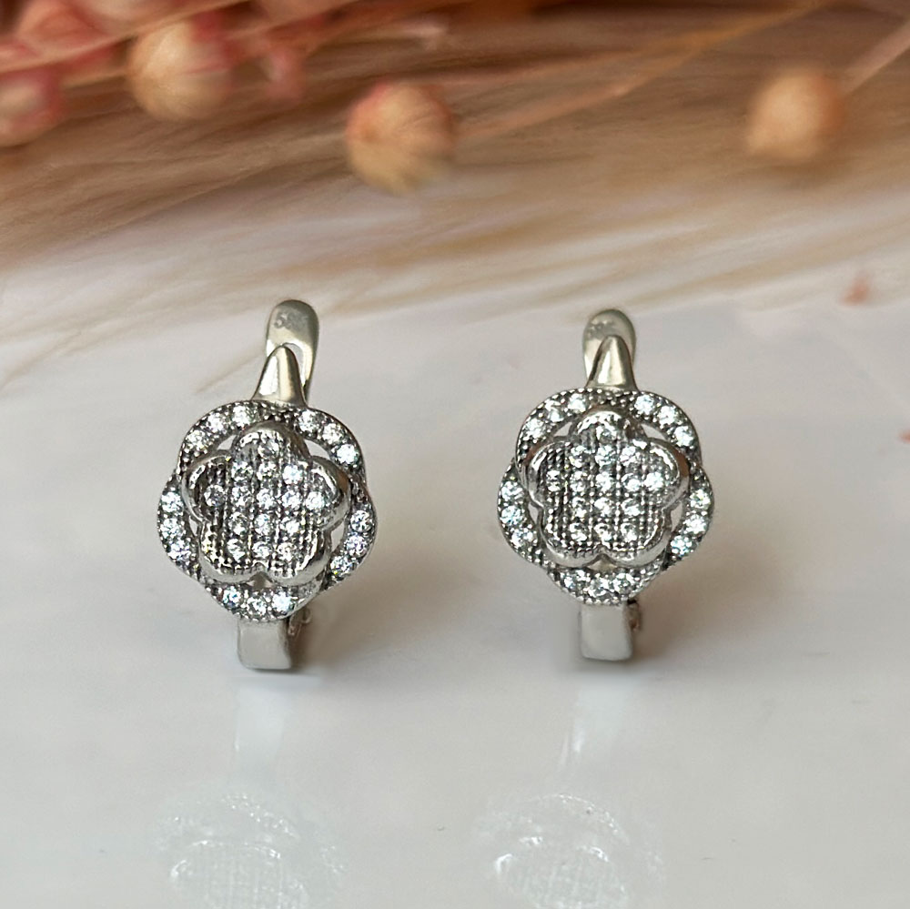 Обеци бяло злато  GERI