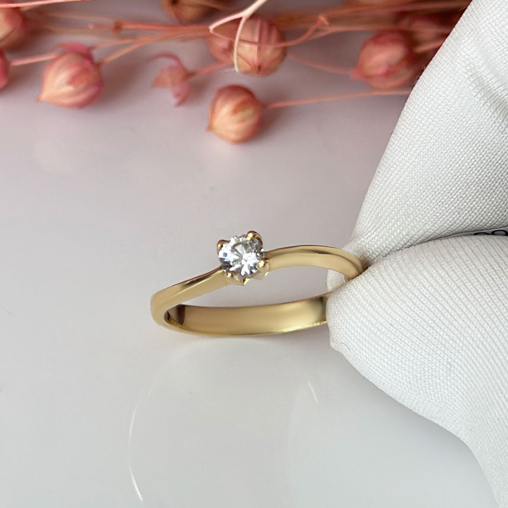 Годежен пръстен жълто злато KLARA