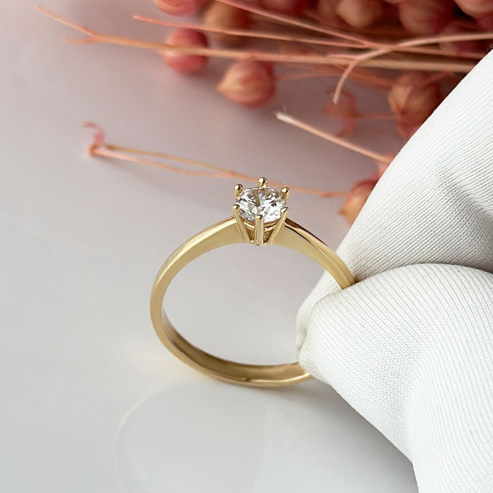 Годежен пръстен жълто злато KLARA