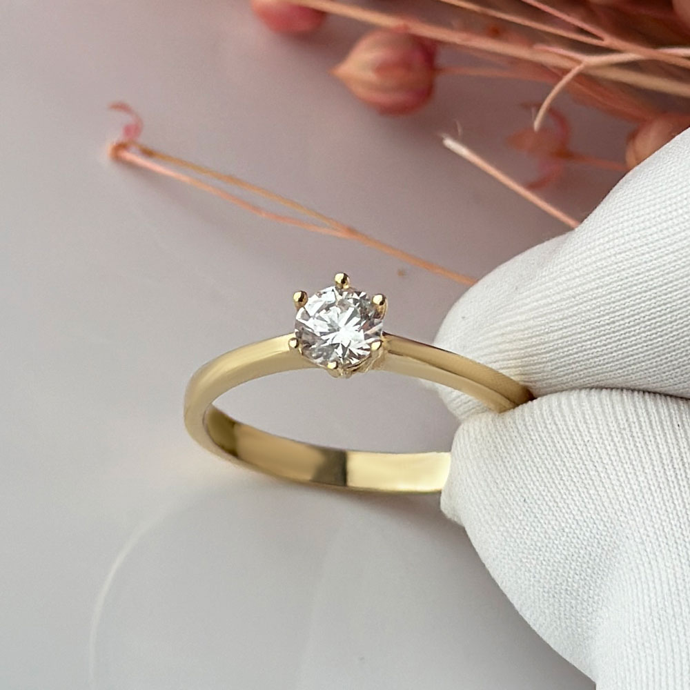 Годежен пръстен жълто злато KLARA