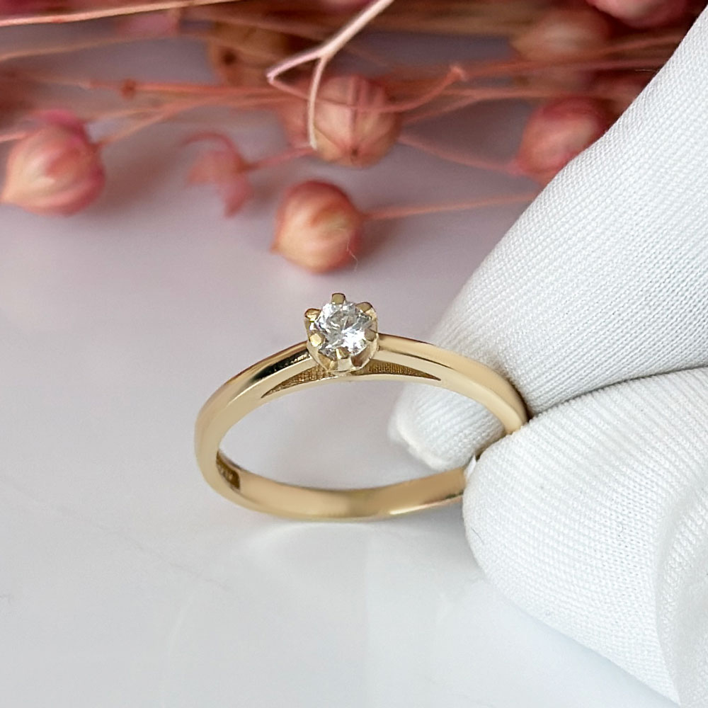 Годежен пръстен жълто злато TEA