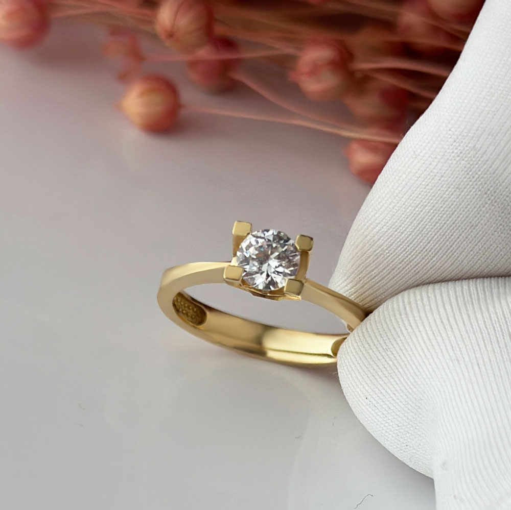 Годежен пръстен жълто злато VALERIA