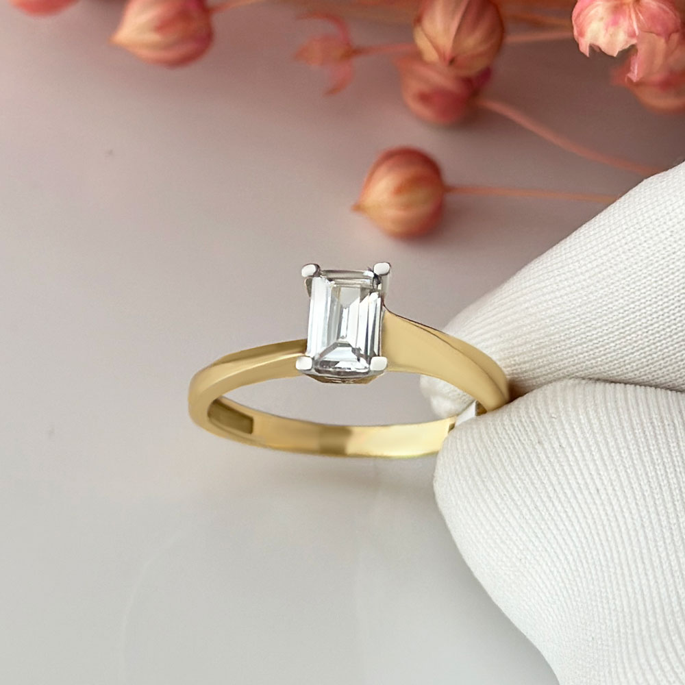 Годежен пръстен с правоъгален камък NIA