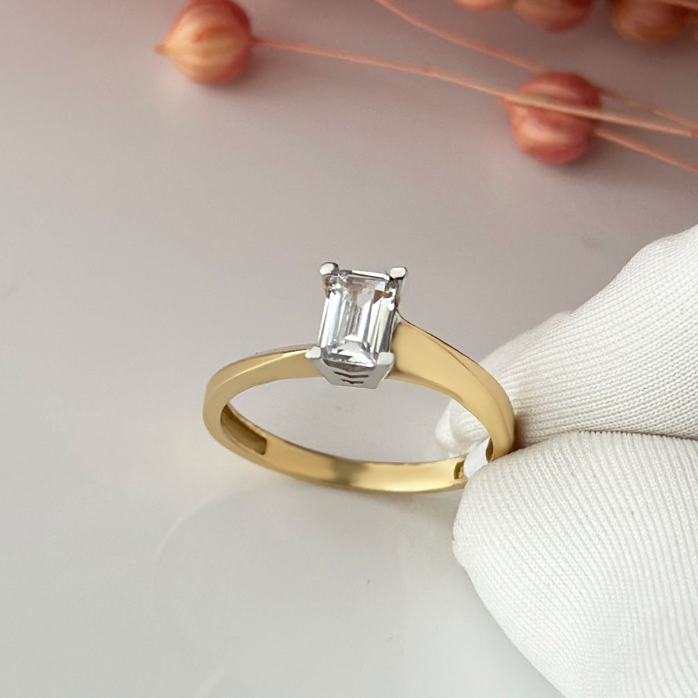 Годежен пръстен с правоъгален камък NIA