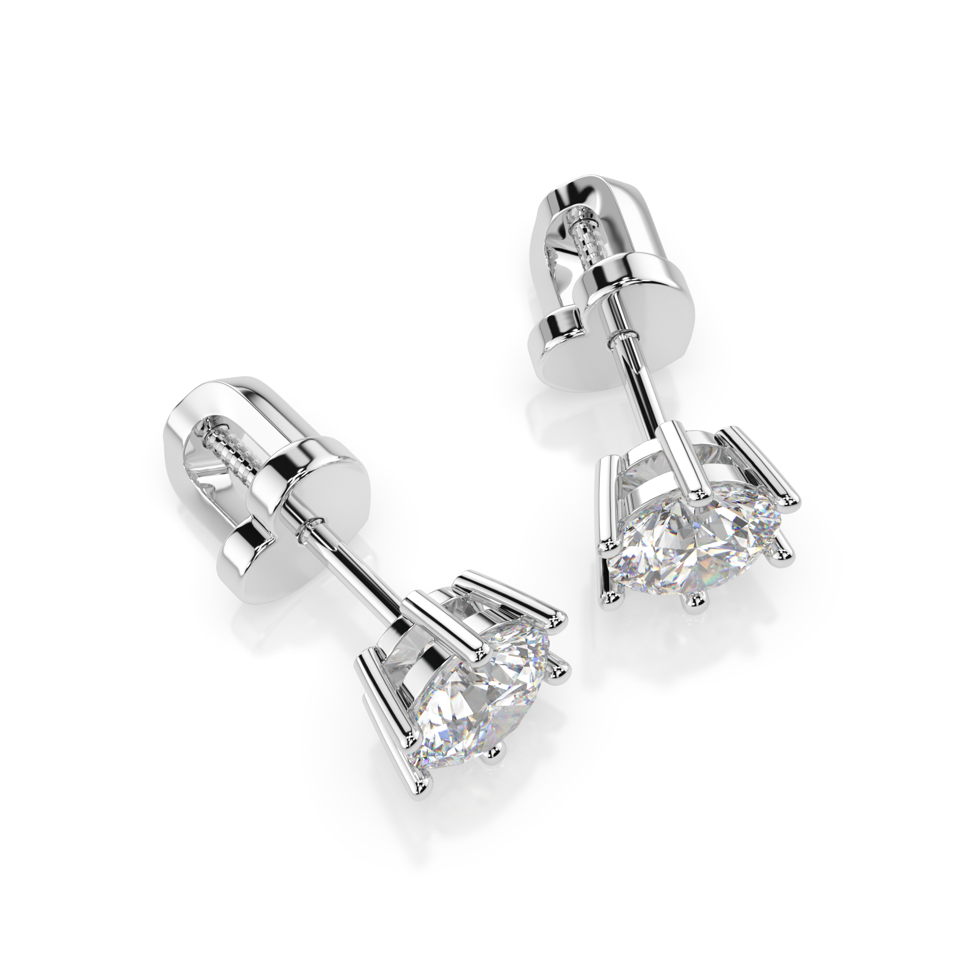 Диамантени обеци с един диамант SARA