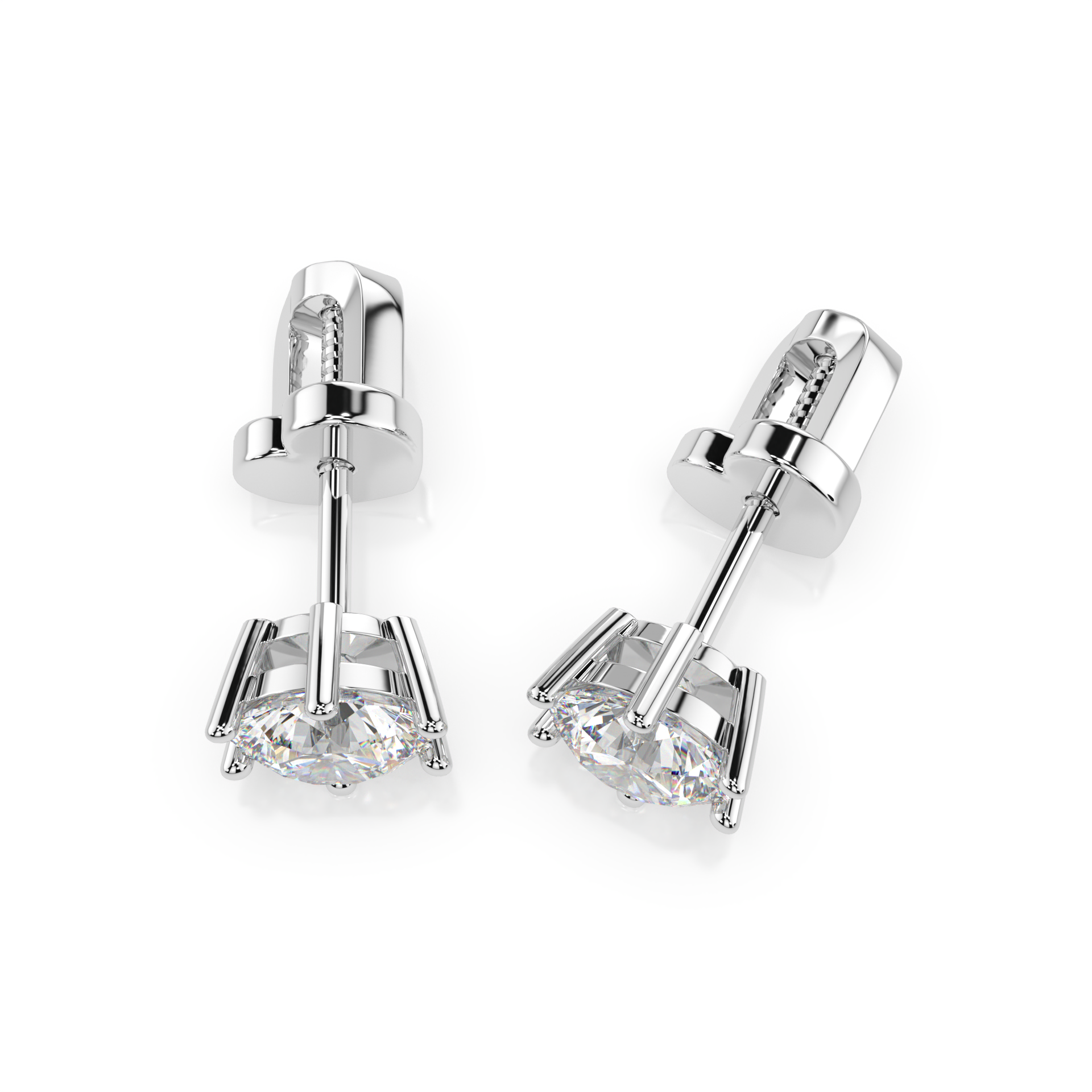 Диамантени обеци с един диамант SARA