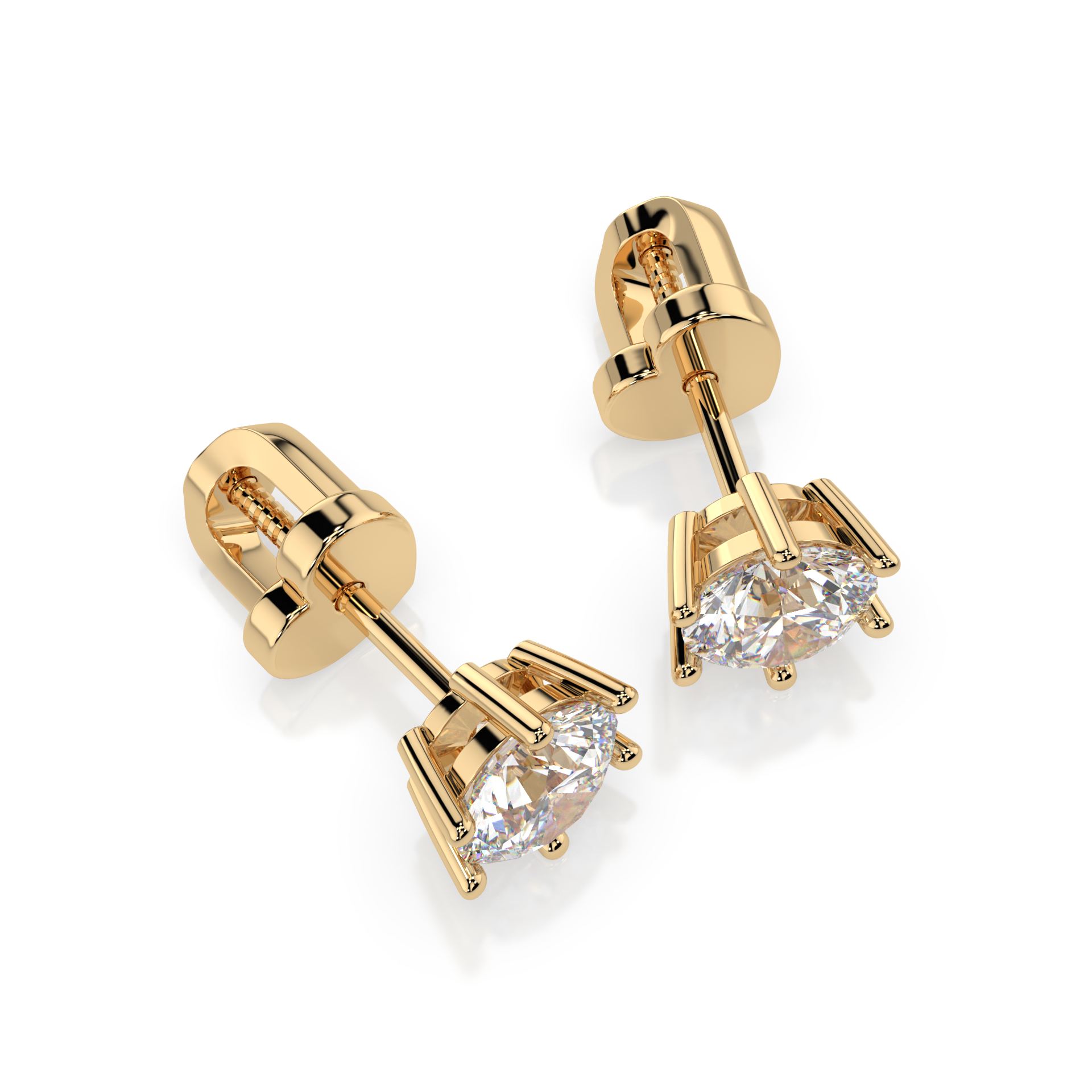 Диамантени обеци с един диамант SARA