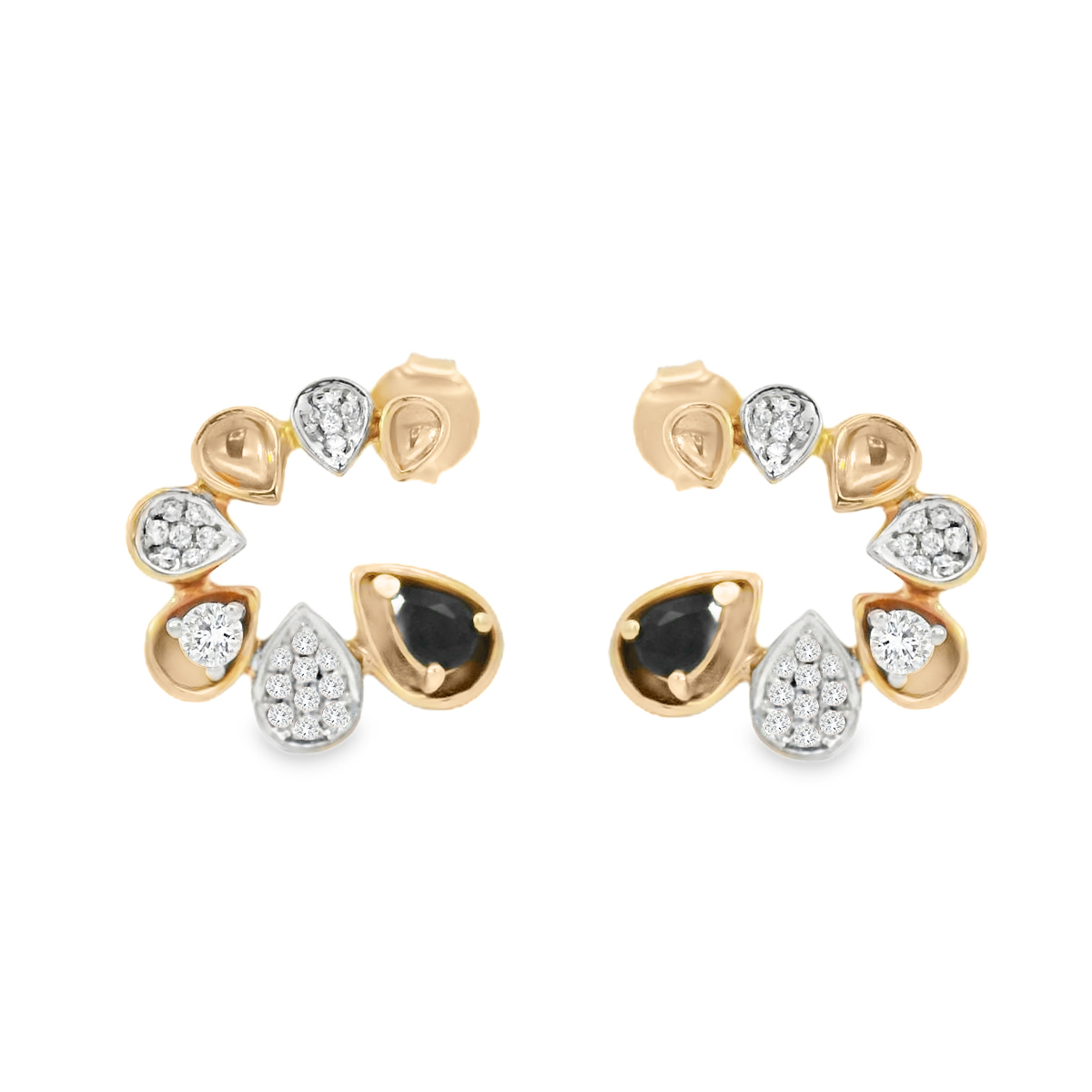 Диамантени обеци розово злато DIANA