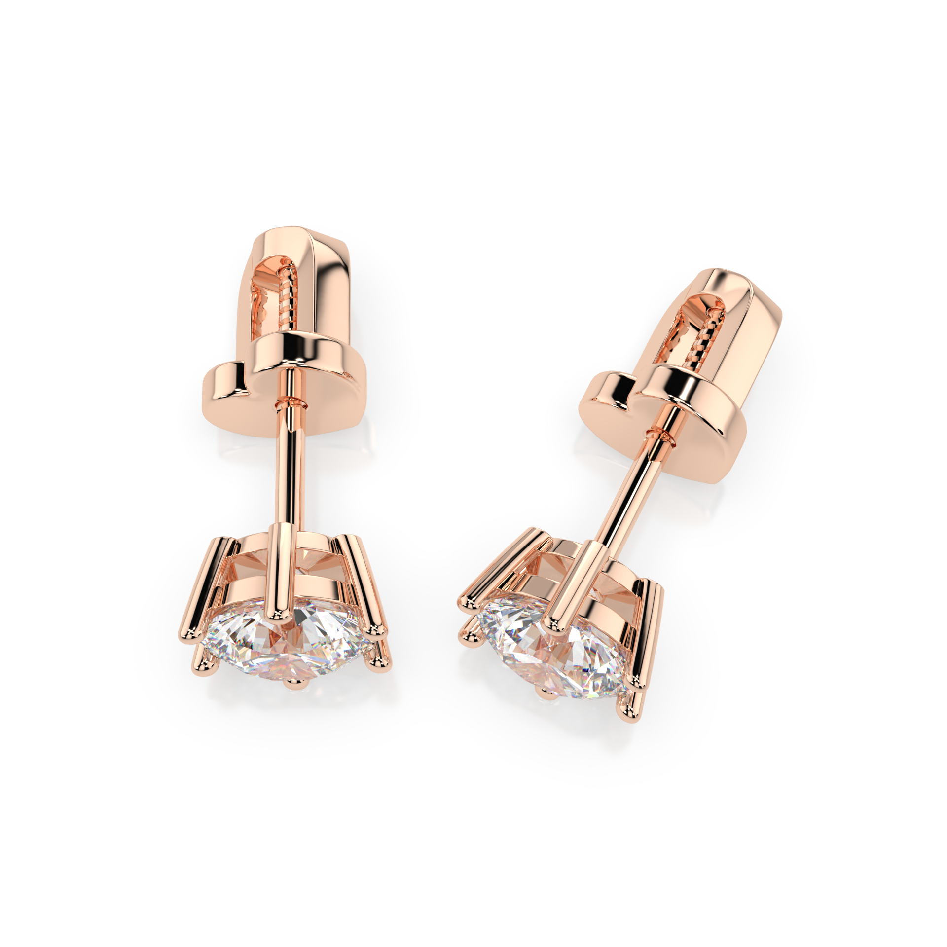 Диамантени обеци с един диамант SARA