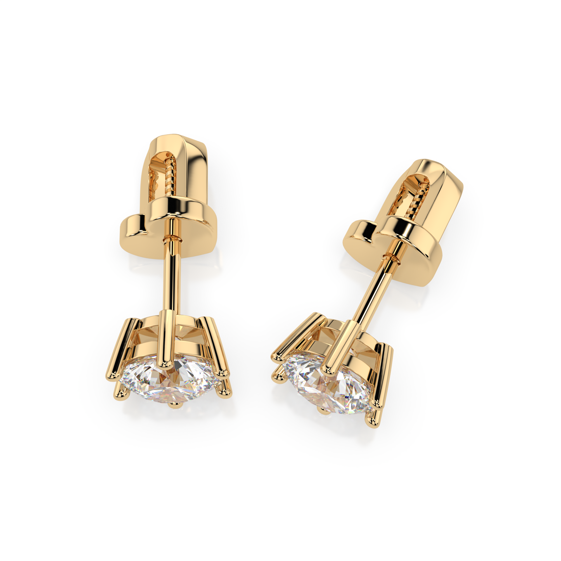 Диамантени обеци с един диамант SARA