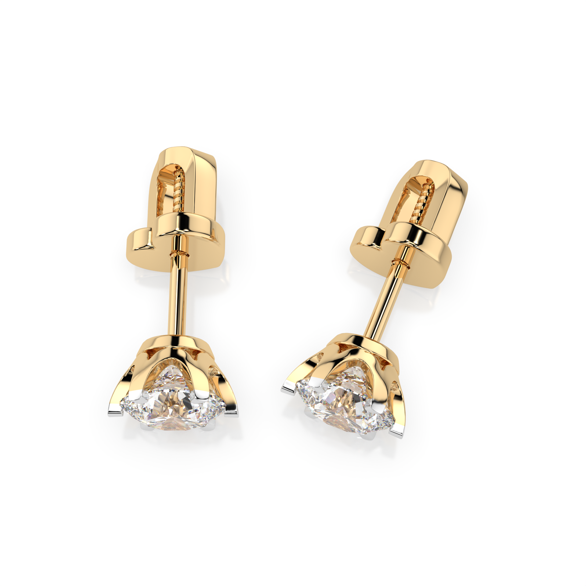 Диамантени обеци с един камък JASMINE