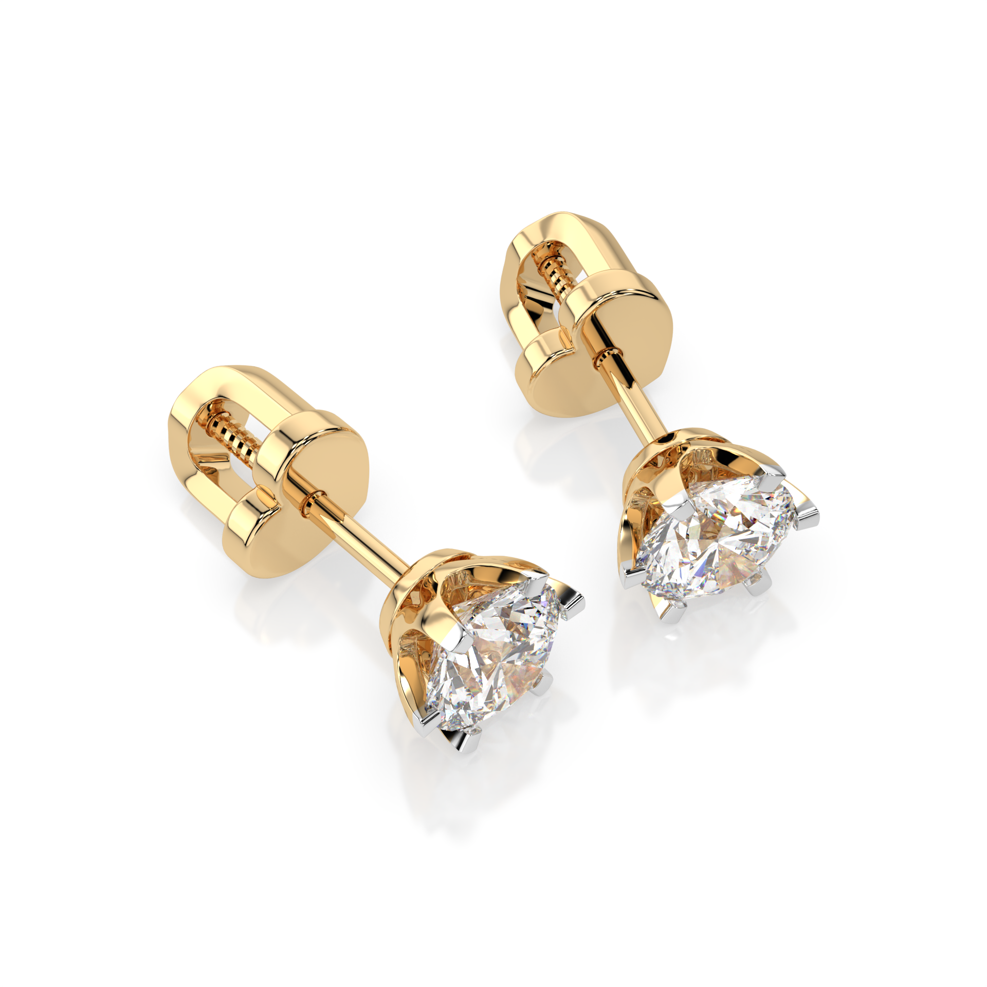 Диамантени обеци с един камък JASMINE