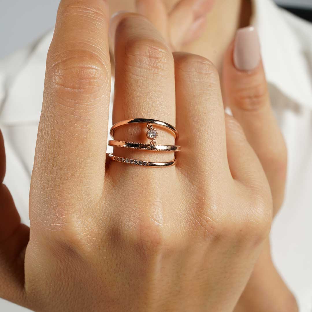 Златен пръстен жълто злато Francheska