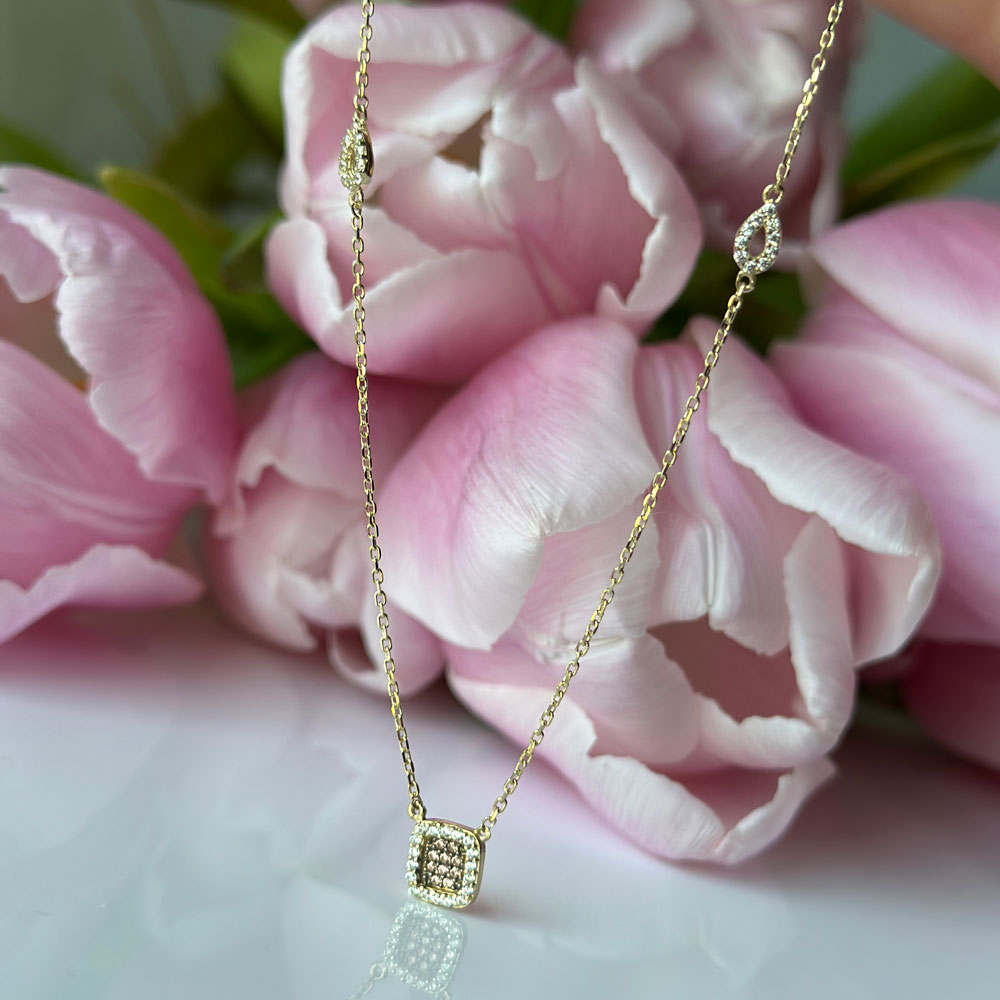 Колие жълто злато Bianca