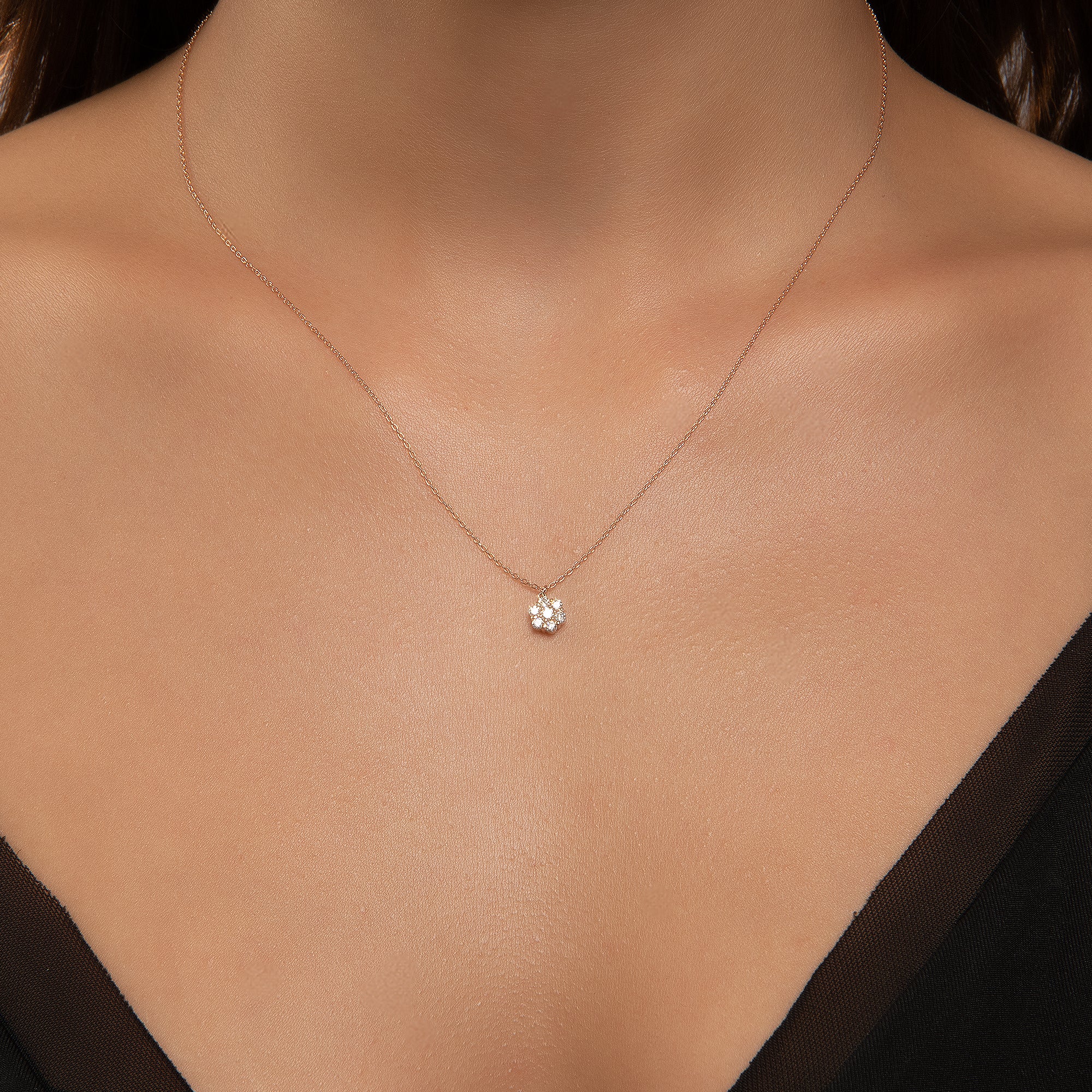 Колие от розово злато Daisy