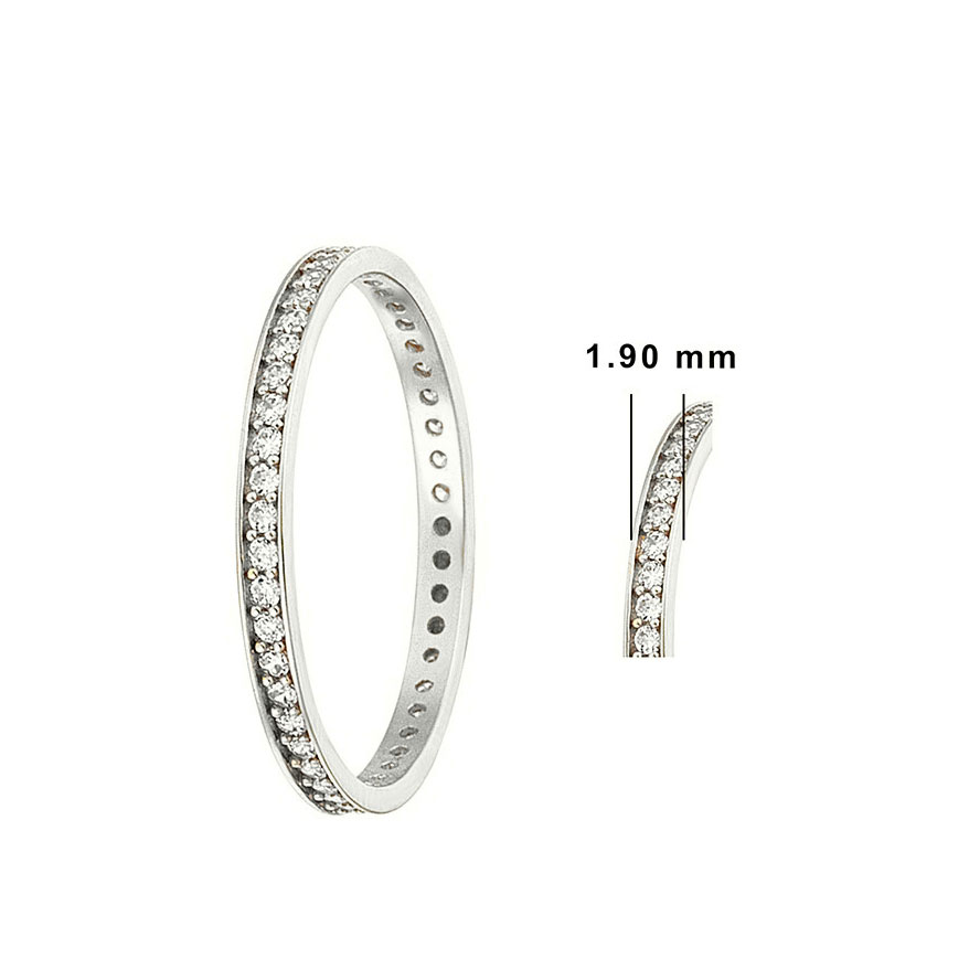 Халка бяло злато с камъни циркон