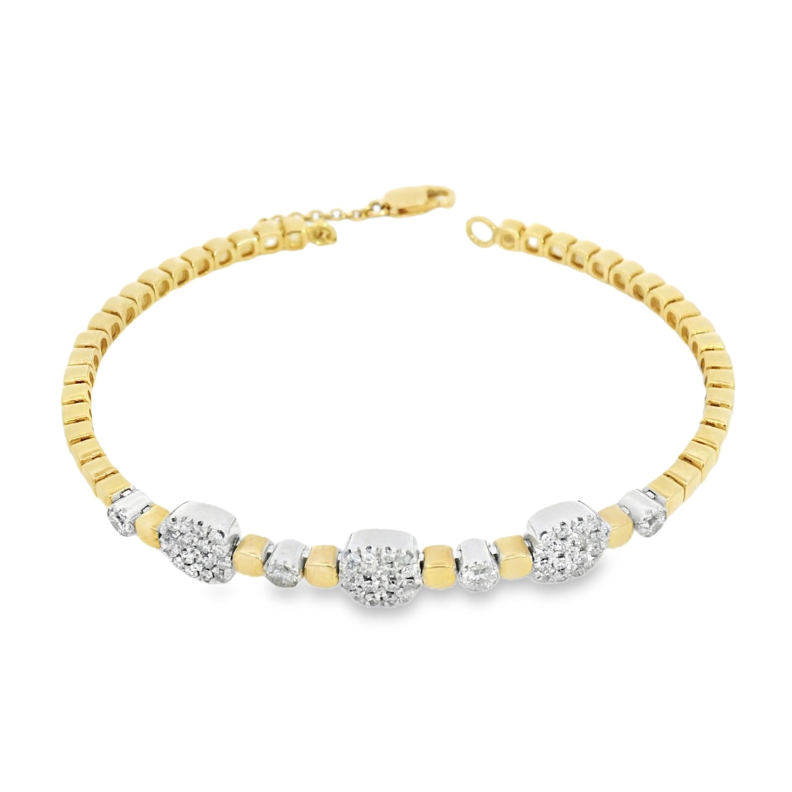 Диамантена гривна жълто злато MERY