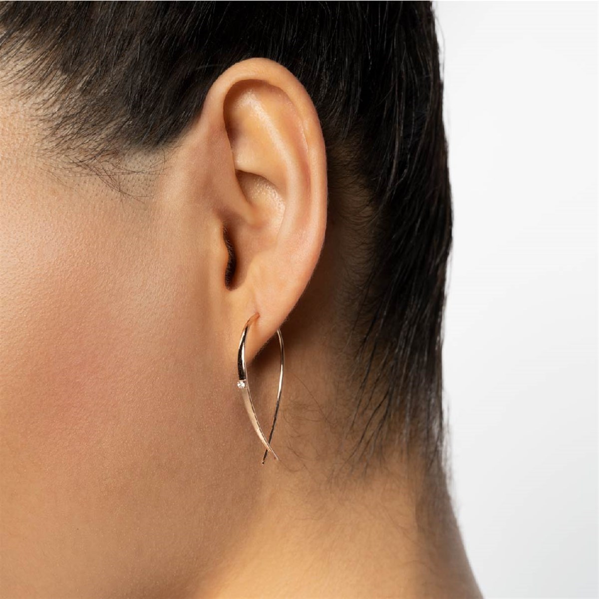 Златни обици розово злато DARIA