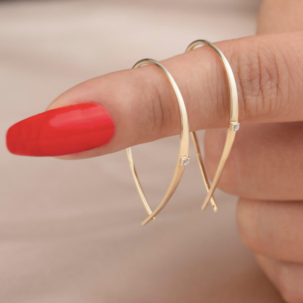 Златни обици розово злато DARIA