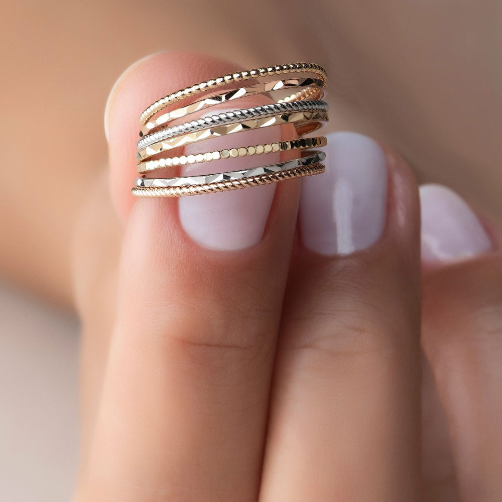 Пръстен три цвята злато SAMANTA