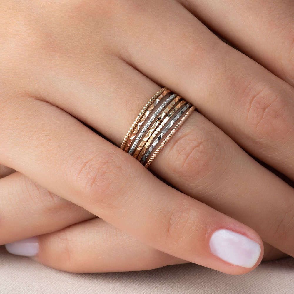 Пръстен три цвята злато SAMANTA