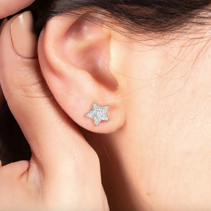 Златни обеци  Super star