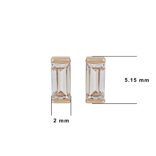 Обеци на винт жълто злато Simona