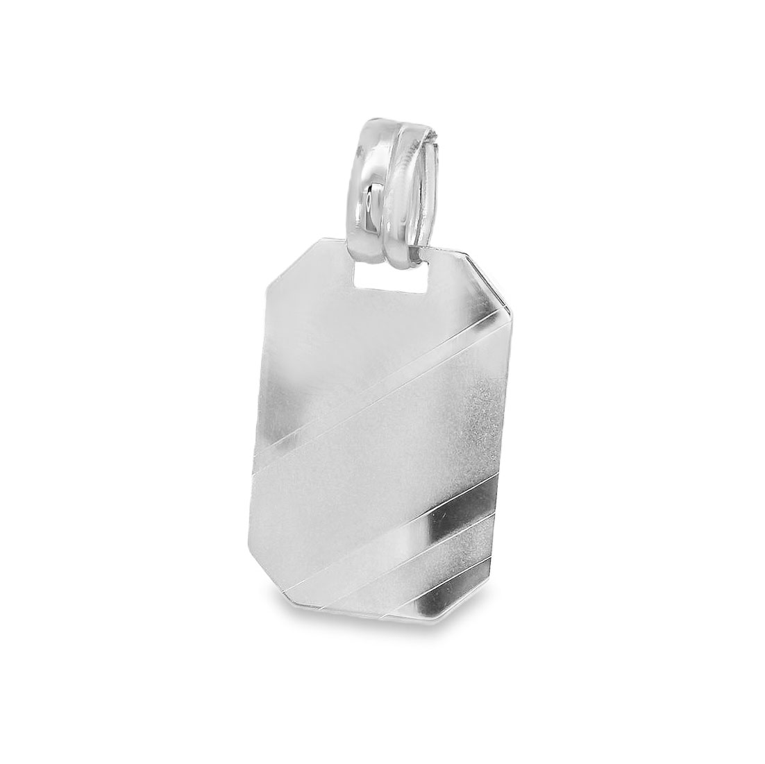 Висулка плочка бяло злато