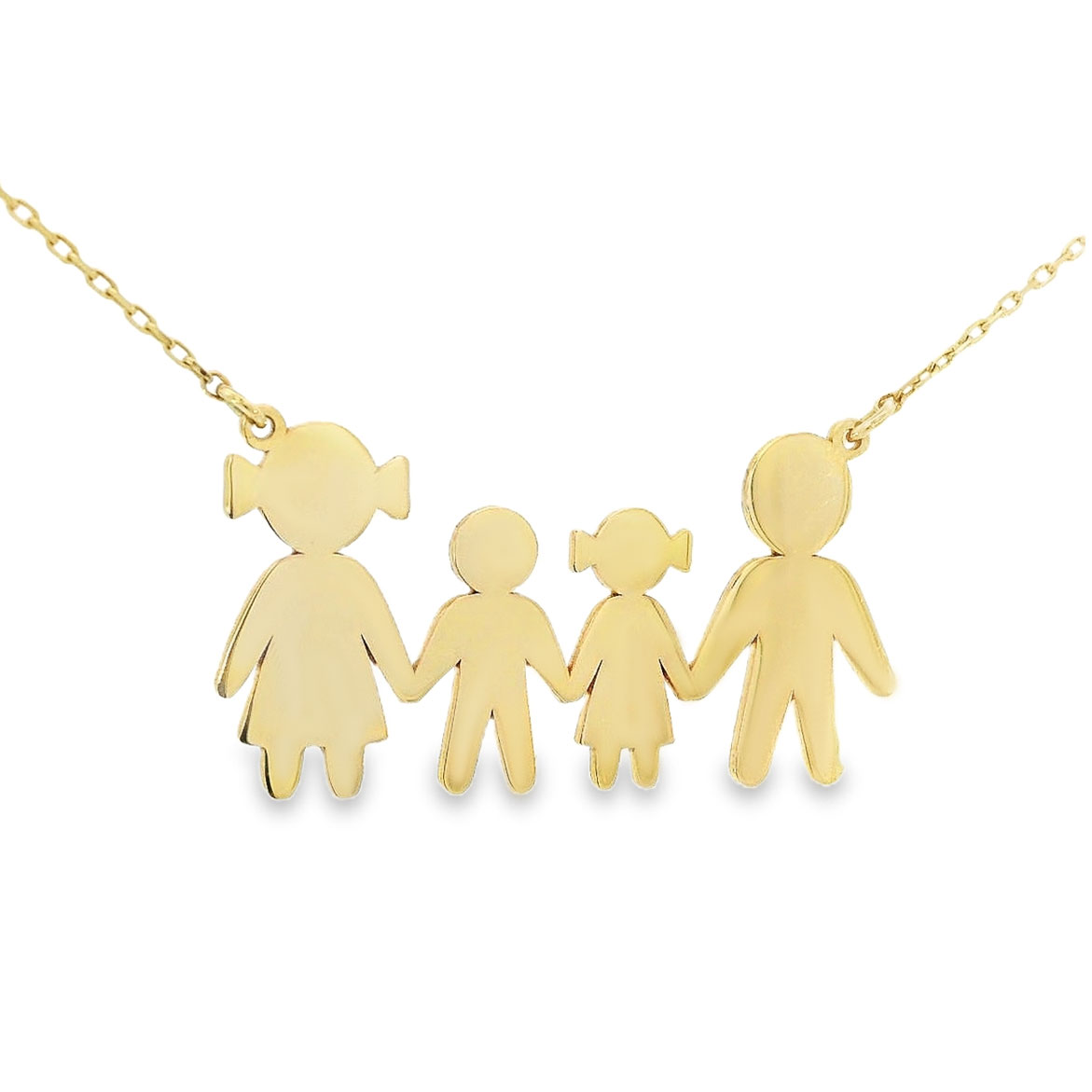 Колие жълто злато семейство