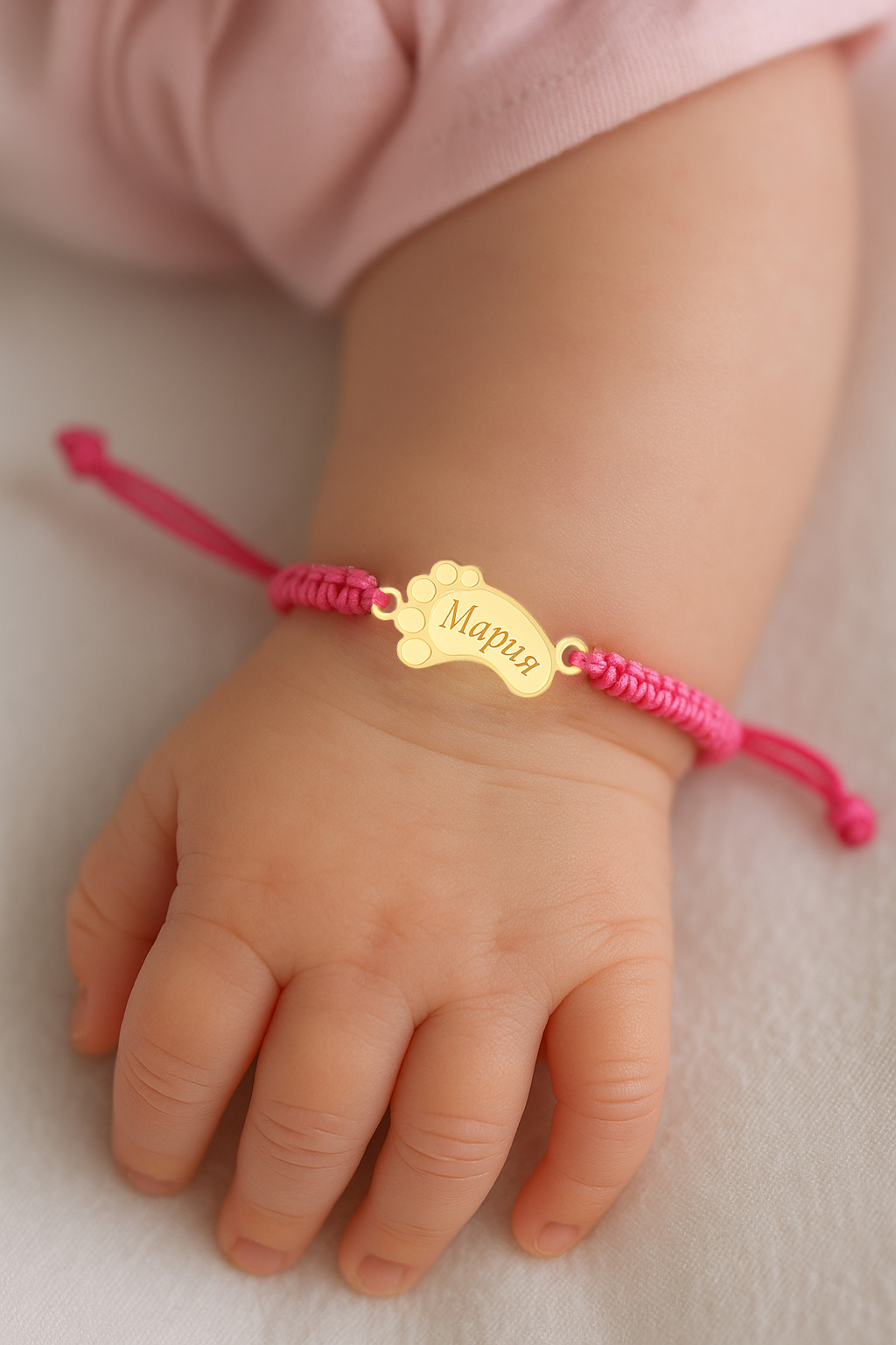 Персонализирана гривничка с бебешко краче