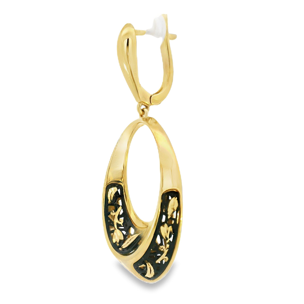 Висящи обеци жълто злато Gracia