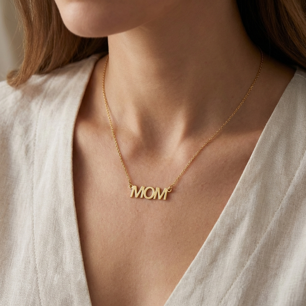 Колие жълто злато МОМ