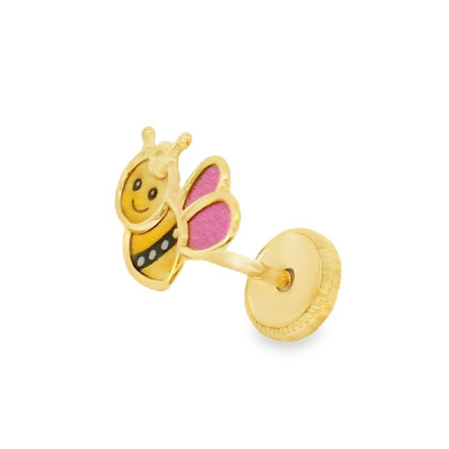 Детски златни обици little bees