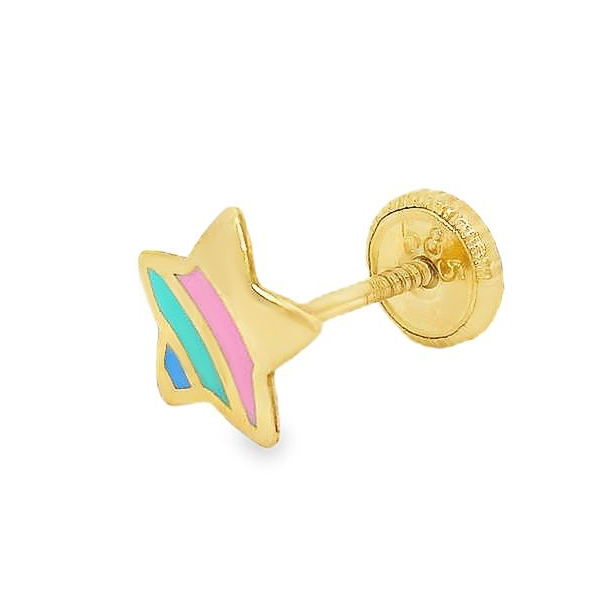 Детски златни обици STAR