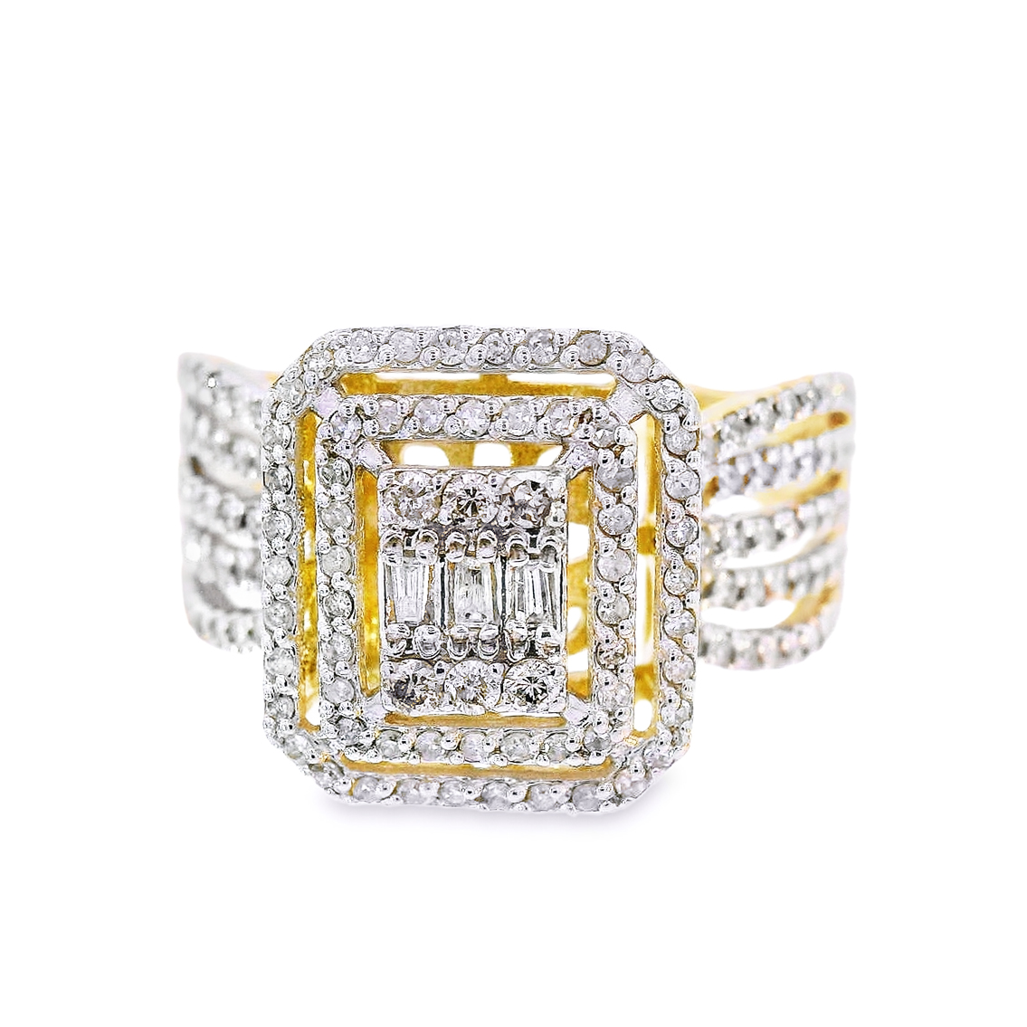 Диамантен пръстен жълто злато MIKA