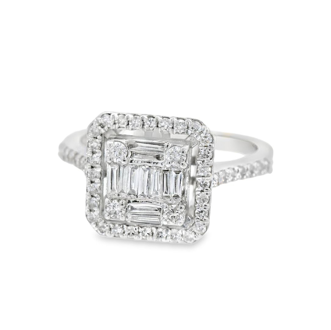 Диамантен пръстен бяло злато Larissa