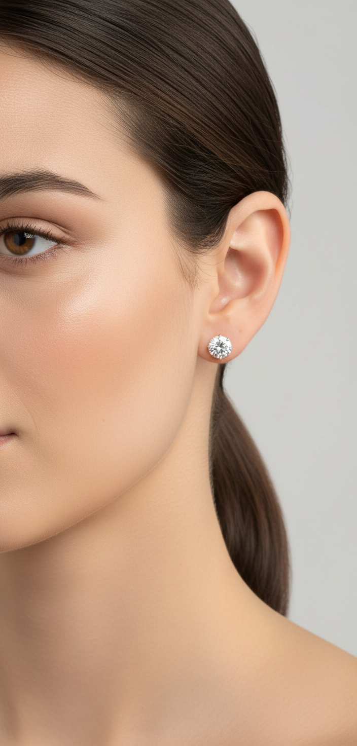 Диамантени обици с диамант