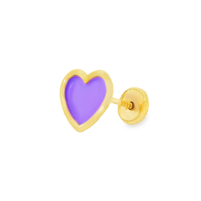 Златни обици purple heart