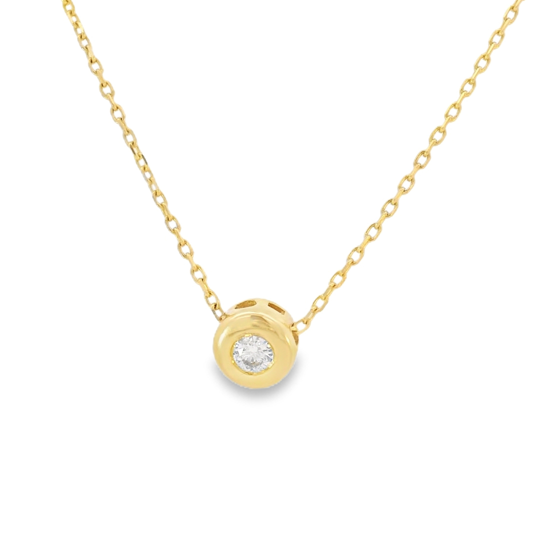 Колие жълто злато с диамант LIZA