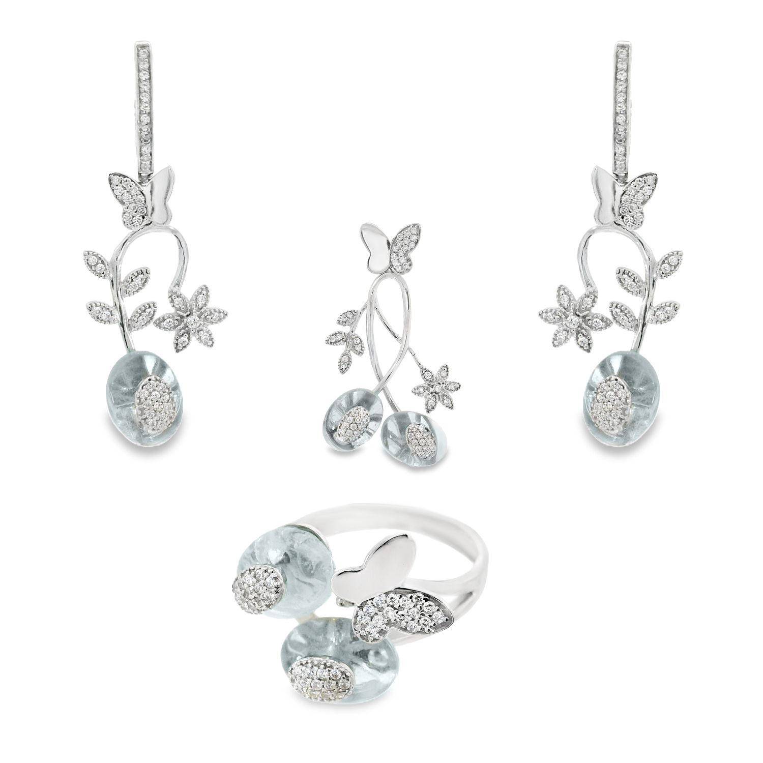 Бяло злато висулка  Ice Queen